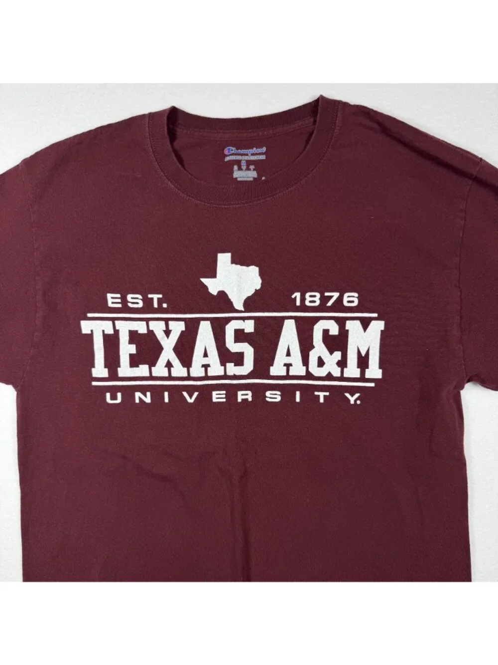 Champion Texas A&M University Maroon T-Shirt Size M Short Sleeve - Picture 2 of 7